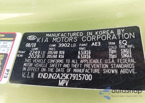 2019 Kia Soul from USA, damaged, VIN KNDJN2A25K7915700